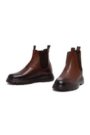 Male Tan Leather Chelsea Boots | Derimod