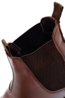 Male Tan Leather Chelsea Boots | Derimod