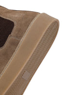 Men's Beige Suede Leather Chelsea Boots | Derimod