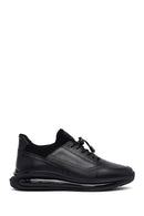Erkek Siyah Bağcıklı Kalın Tabanlı Deri Casual Sneaker | Derimod