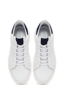 Erkek Beyaz Bağcıklı Kalın Tabanlı Deri Sneaker | Derimod