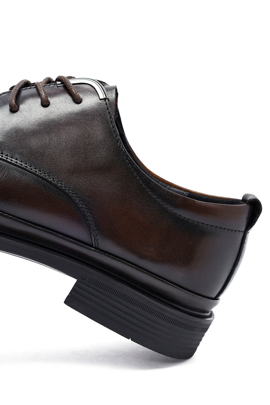 Men's Brown Lace-Up Leather Classic Shoes