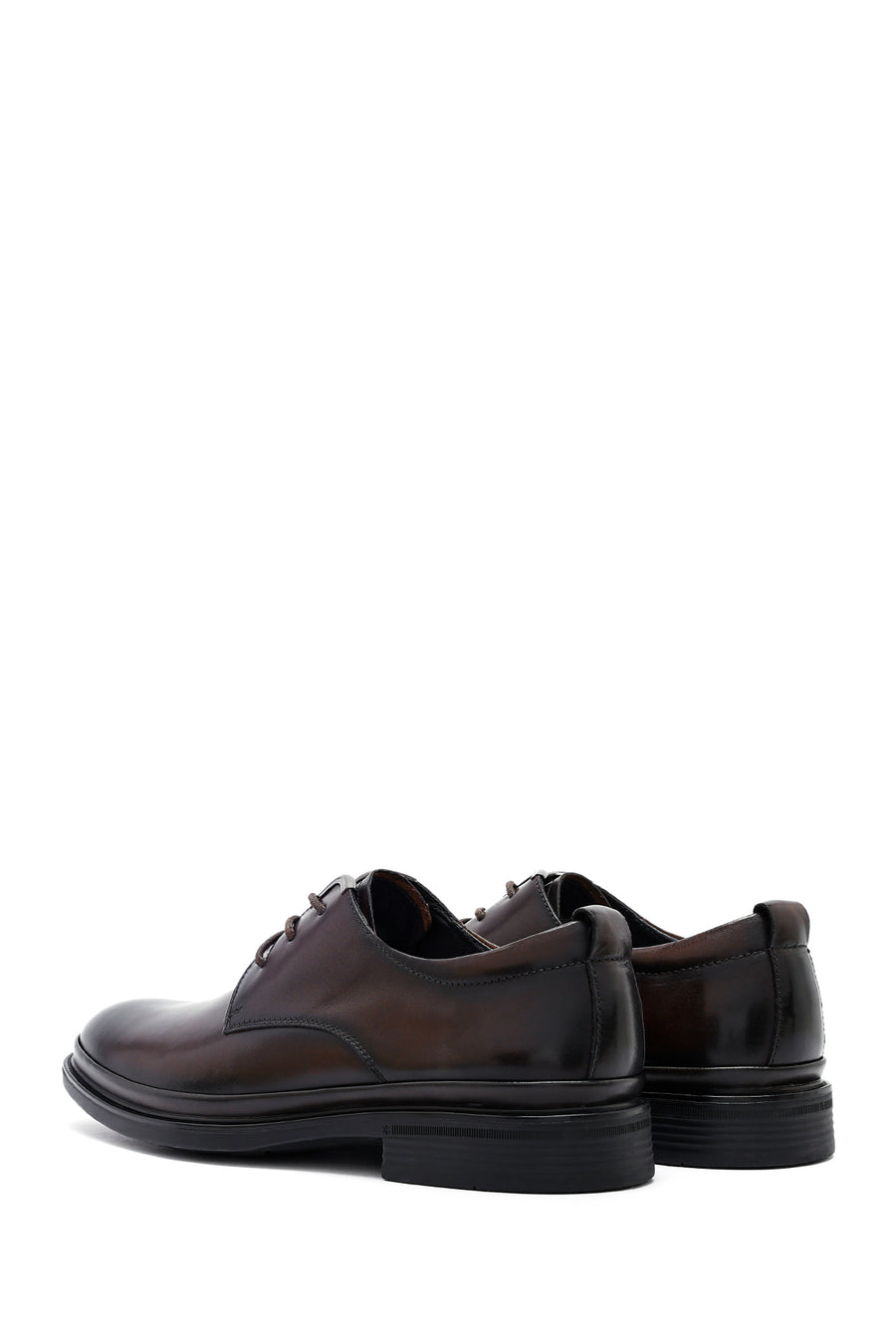 Men's Brown Lace-Up Leather Classic Shoes