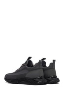 Derimod Zero Men's Grey Thick-Soled Lace-Up Fabric Sneakers | Derimod
