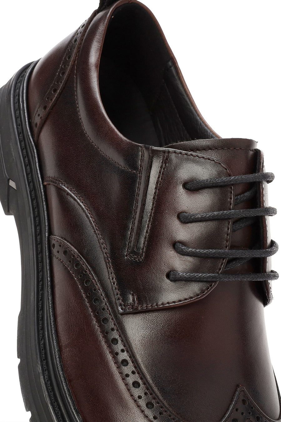 Men's Brown Lace Up Leather Casual Shoes