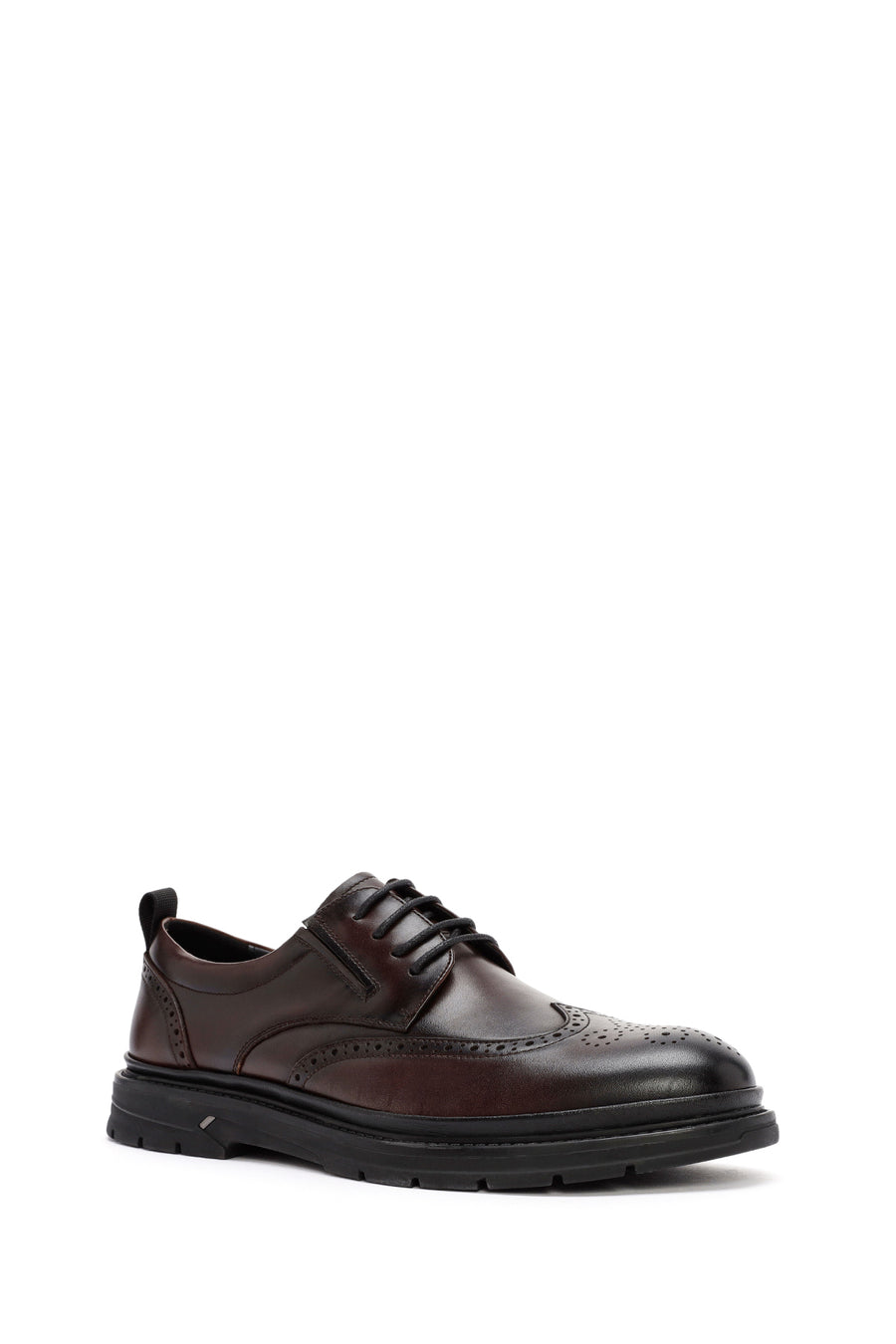 Men's Brown Lace Up Leather Casual Shoes