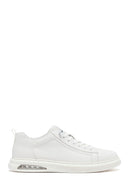 Erkek Beyaz Bağcıklı Deri Sneaker | Derimod
