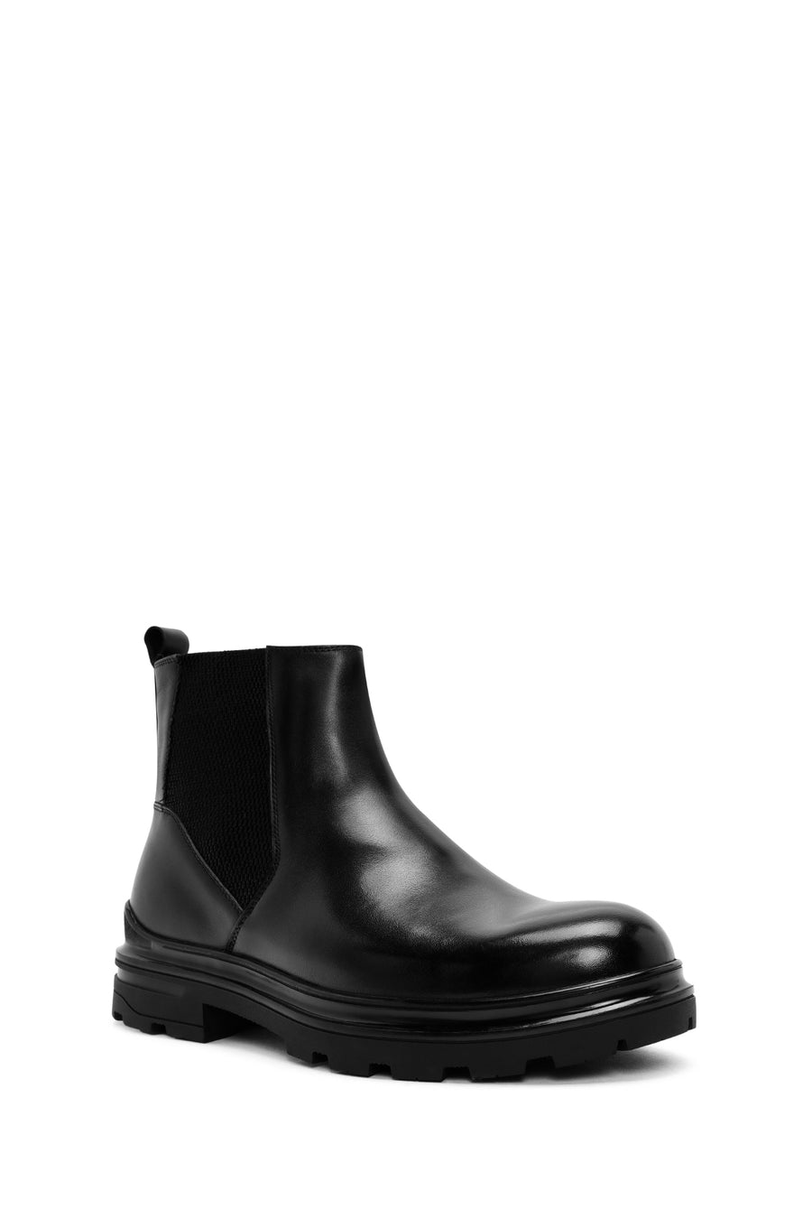 Male Black Leather Chelsea Boots