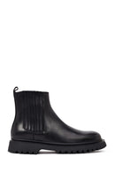 Men's Black Thick-Soled Leather Chelsea Boot | Derimod