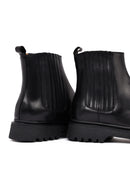 Men's Black Thick-Soled Leather Chelsea Boot | Derimod