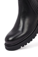 Men's Black Thick-Soled Leather Chelsea Boot | Derimod
