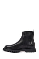 Men's Black Thick-Soled Leather Chelsea Boot | Derimod