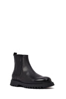 Men's Black Thick-Soled Leather Chelsea Boot | Derimod