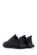Erkek Siyah Bağcıklı Kalın Tabanlı Kumaş Sneaker | Derimod
