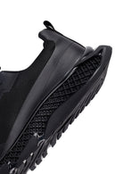 Erkek Siyah Bağcıklı Kalın Tabanlı Kumaş Sneaker | Derimod