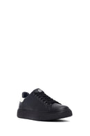 Men's Black Lace-Up Thick-Soled Sneaker | Derimod