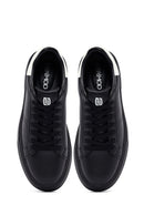 Men's Black Lace-Up Thick-Soled Sneaker | Derimod