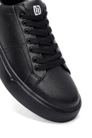 Men's Black Lace-Up Thick-Soled Sneaker | Derimod