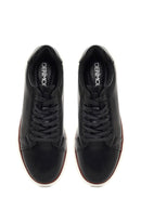 Men's Black Lace-Up Thick-Soled Sneaker | Derimod