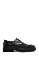 Men's Black Lace-Up Thick-Soled Leather Casual Shoes | Derimod