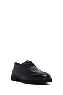Men's Black Lace-Up Thick-Soled Leather Casual Shoes | Derimod