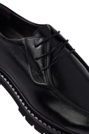 Men's Black Lace-Up Thick-Soled Leather Casual Shoes | Derimod