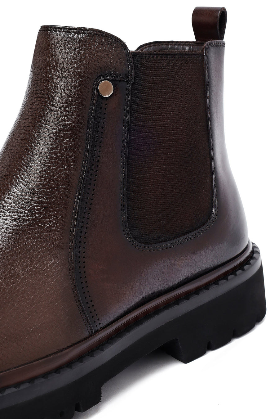 Male Brown Leather Chelsea Boots