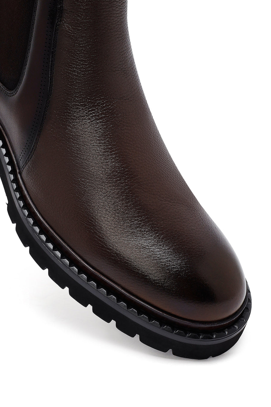 Male Brown Leather Chelsea Boots
