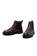 Male Brown Leather Chelsea Boots | Derimod