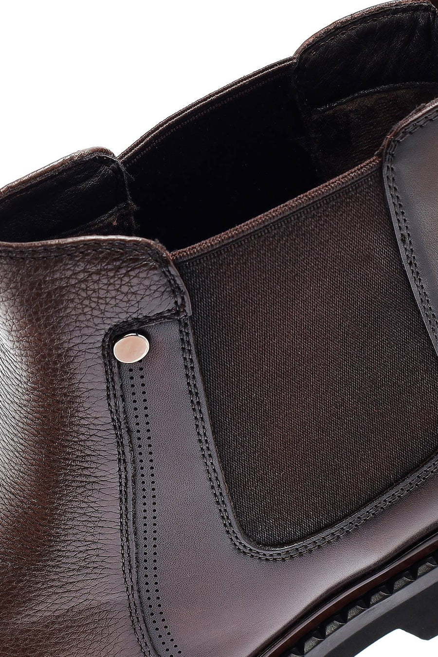 Male Brown Leather Chelsea Boots