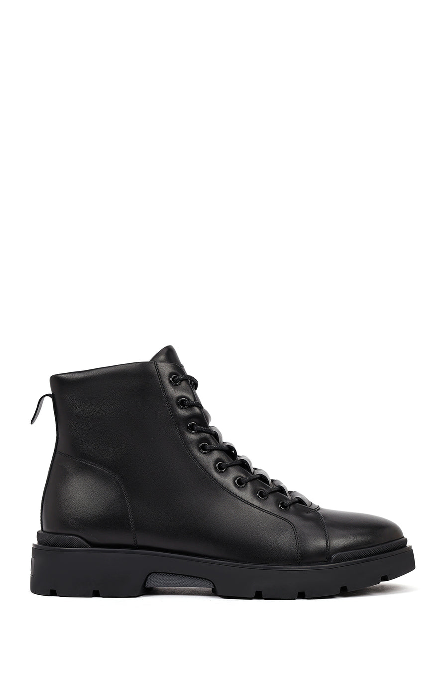 Men's Black Zippered Leather Casual Boot 25WFD695818 | Derimod