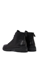 Men's Black Zippered Leather Casual Boot | Derimod