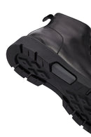 Men's Black Zippered Leather Casual Boot | Derimod