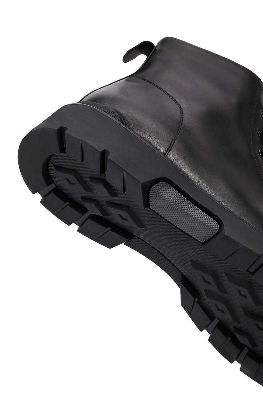 Men's Black Zippered Leather Casual Boot