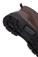 Men's Brown Zipper Leather Casual Boot | Derimod