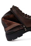 Men's Brown Zipper Leather Casual Boot | Derimod