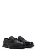 Erkek Siyah Deri Loafer | Derimod