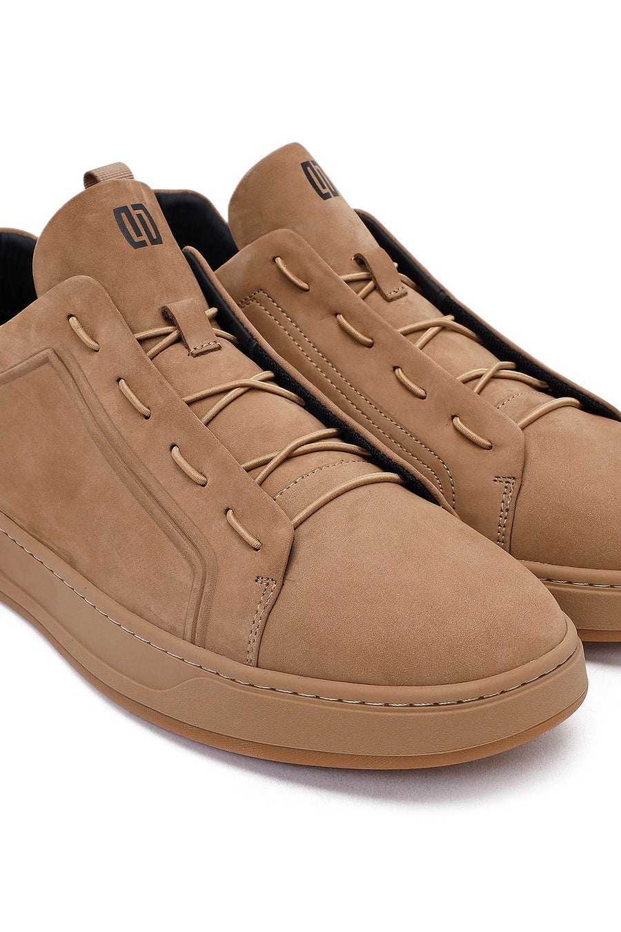 Men's Mink Laced Nubuck Leather Sneakers
