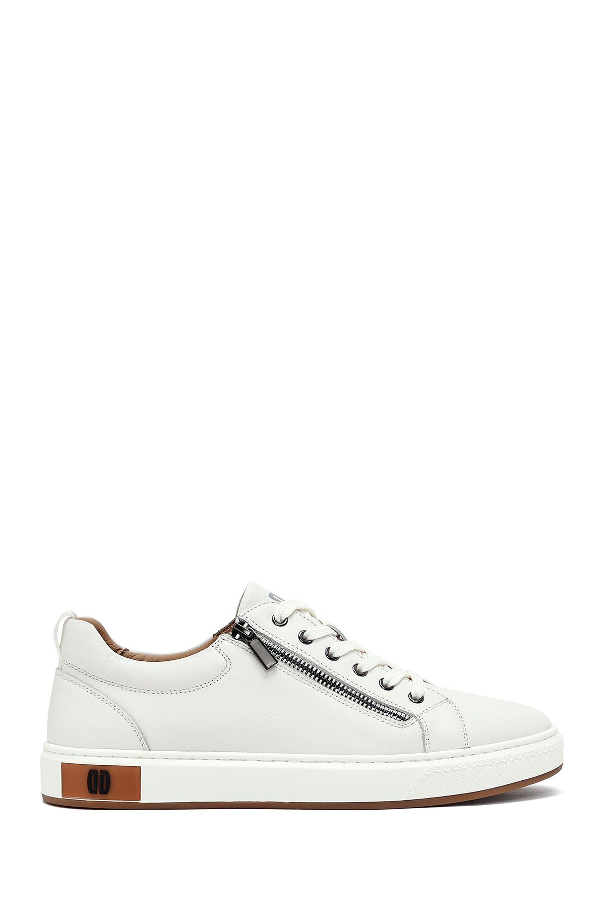 Erkek Beyaz Bağcıklı Deri Sneaker 25WFD697118 | Derimod
