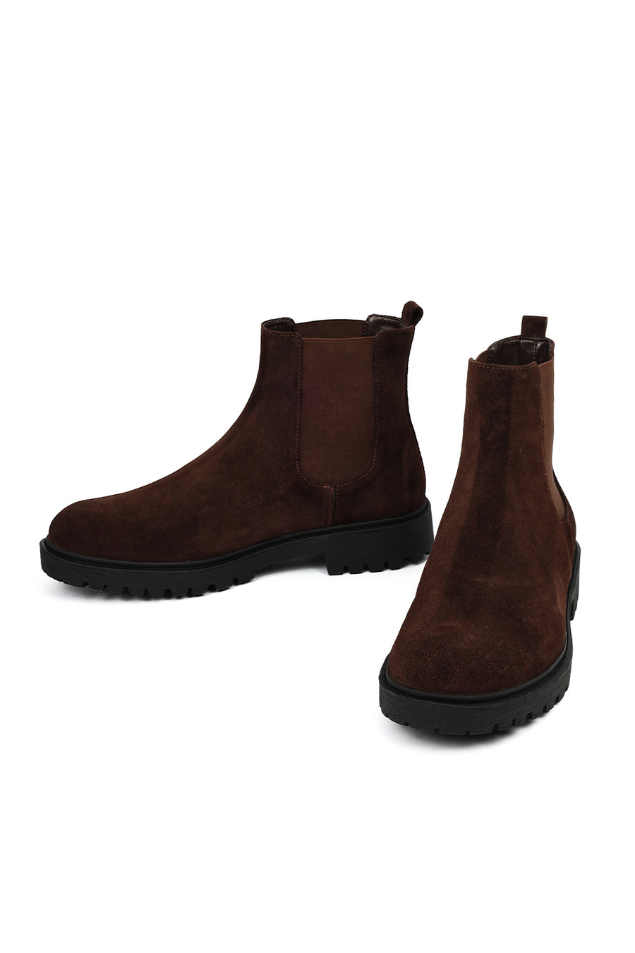Men's Brown Suede Leather Chelsea Boots
