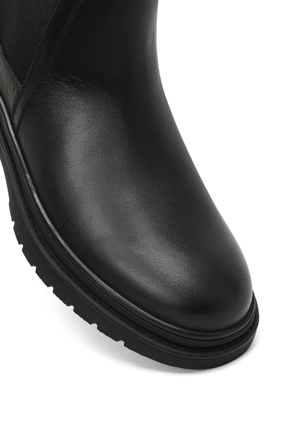 Men's Black Leather Chelsea Boot