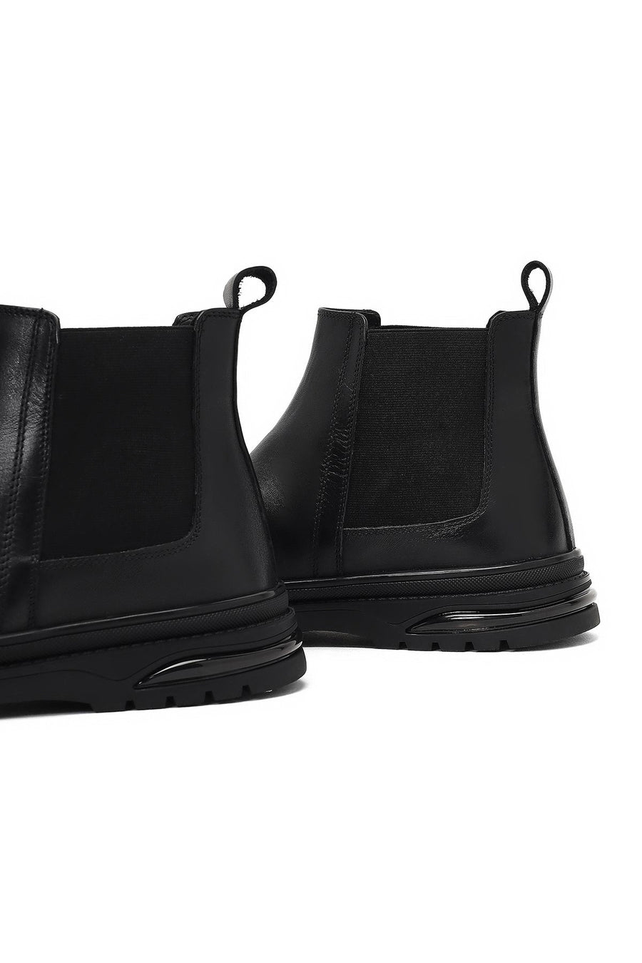 Men's Black Leather Chelsea Boot