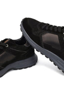 Men's Black Lace-Up Leather Sneaker | Derimod