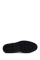 Men's Black Zippered Leather Boat | Derimod