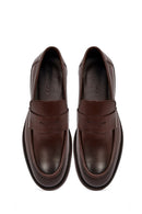 Erkek Kahverengi Deri Klasik Loafer | Derimod