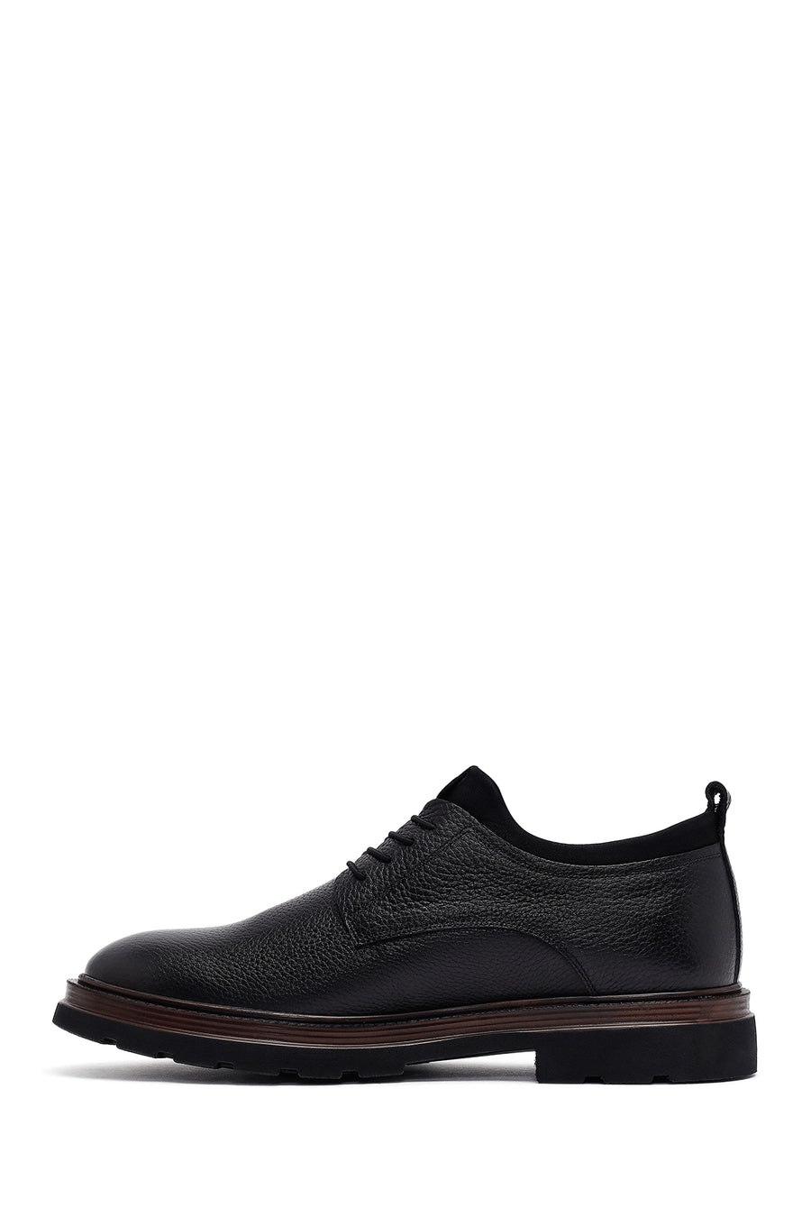 Men's Black Lace-up Leather Casual Shoes
