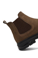 Men's Tan Nubuck Leather Chelsea Boot | Derimod