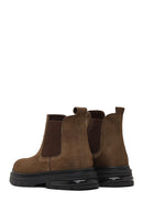 Men's Tan Nubuck Leather Chelsea Boot | Derimod