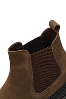 Men's Tan Nubuck Leather Chelsea Boot | Derimod