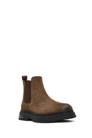 Men's Tan Nubuck Leather Chelsea Boot | Derimod